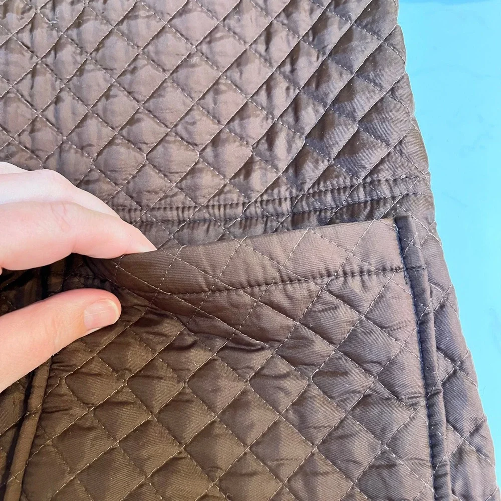 Sag Harbor Reversible Quilted Jacket Tan Brown Button Front Womens XL F23143 - Picture 12 of 12